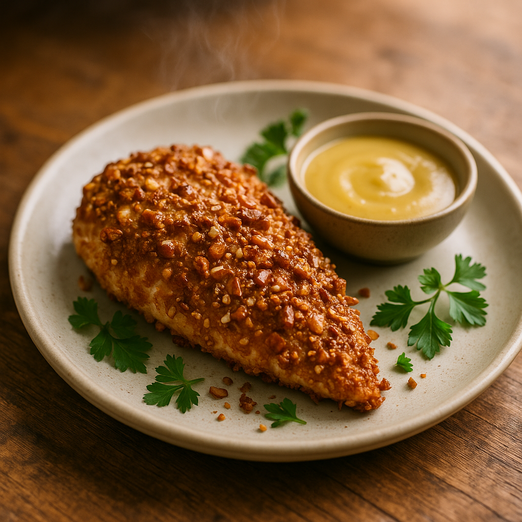 Ugnsbakad Kyckling med Pretzelpanering
