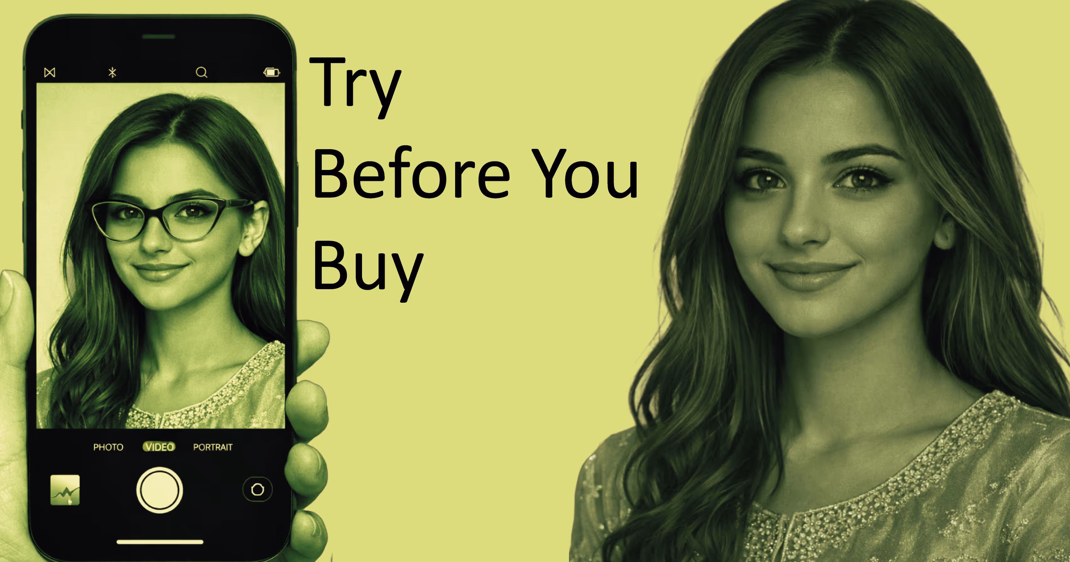 3D virtual try-on eyeglasses preview