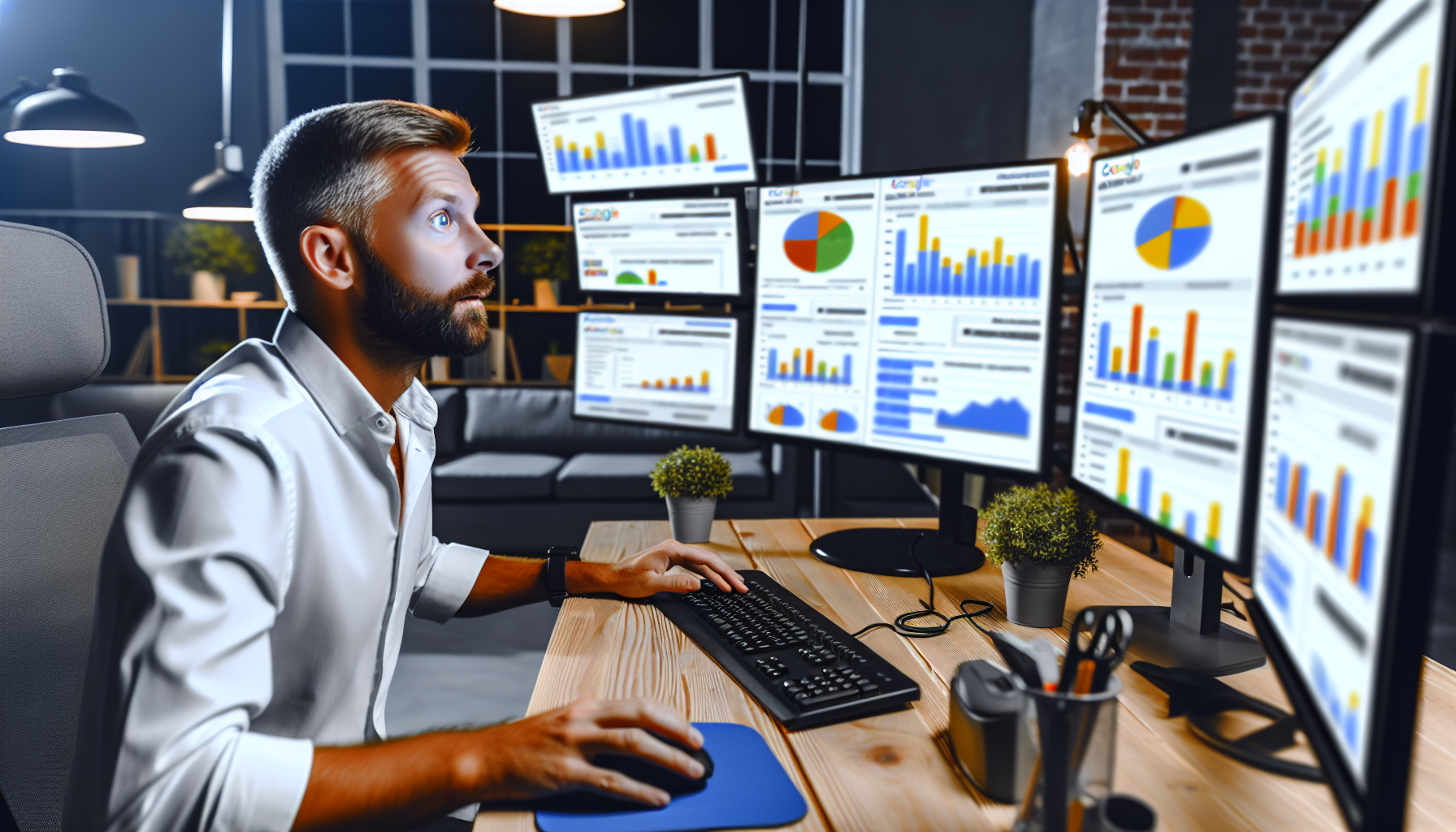 Marketer analysant des données de campagne Google Ads