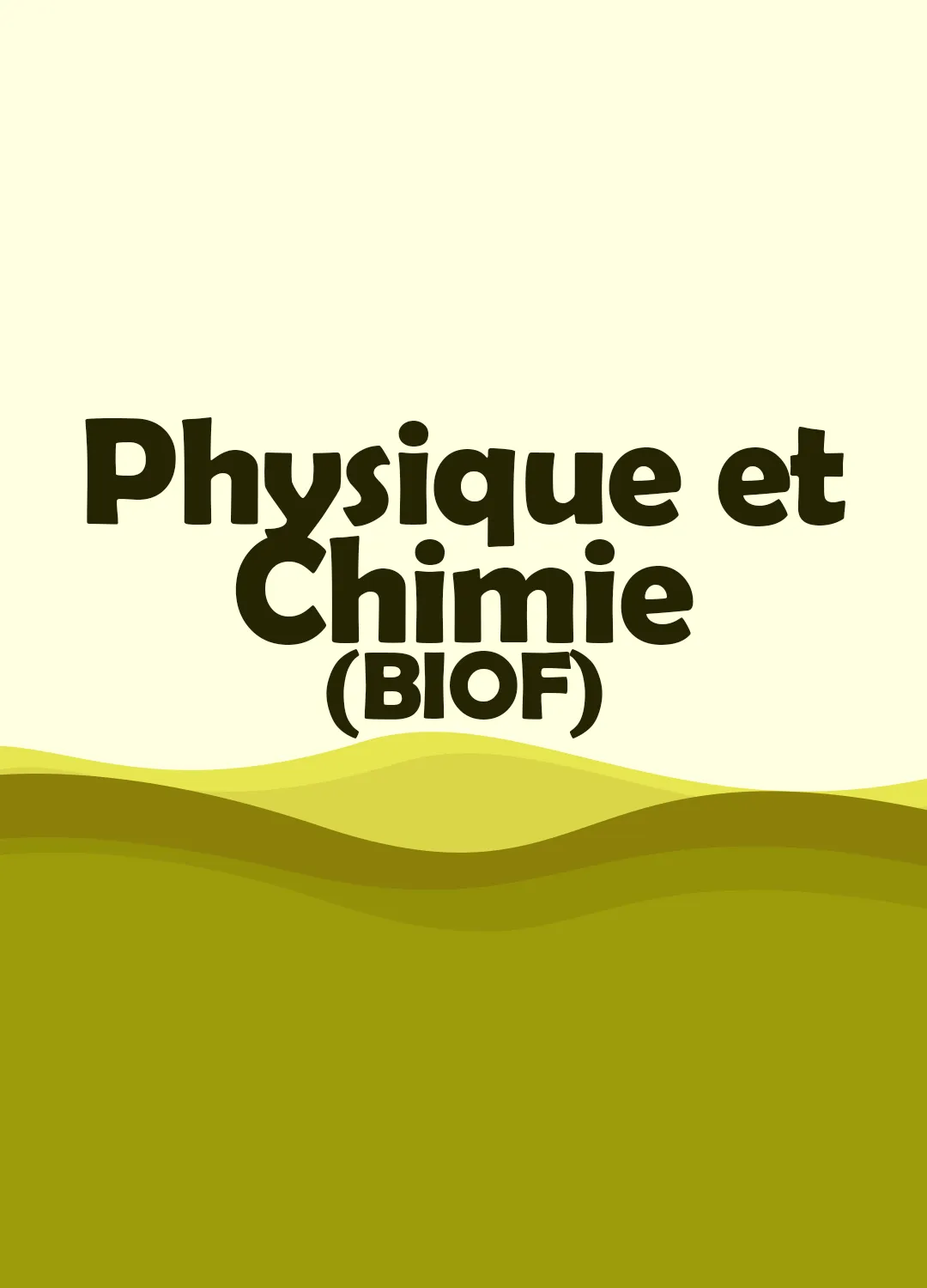 Physique et Chimie (BIOF)