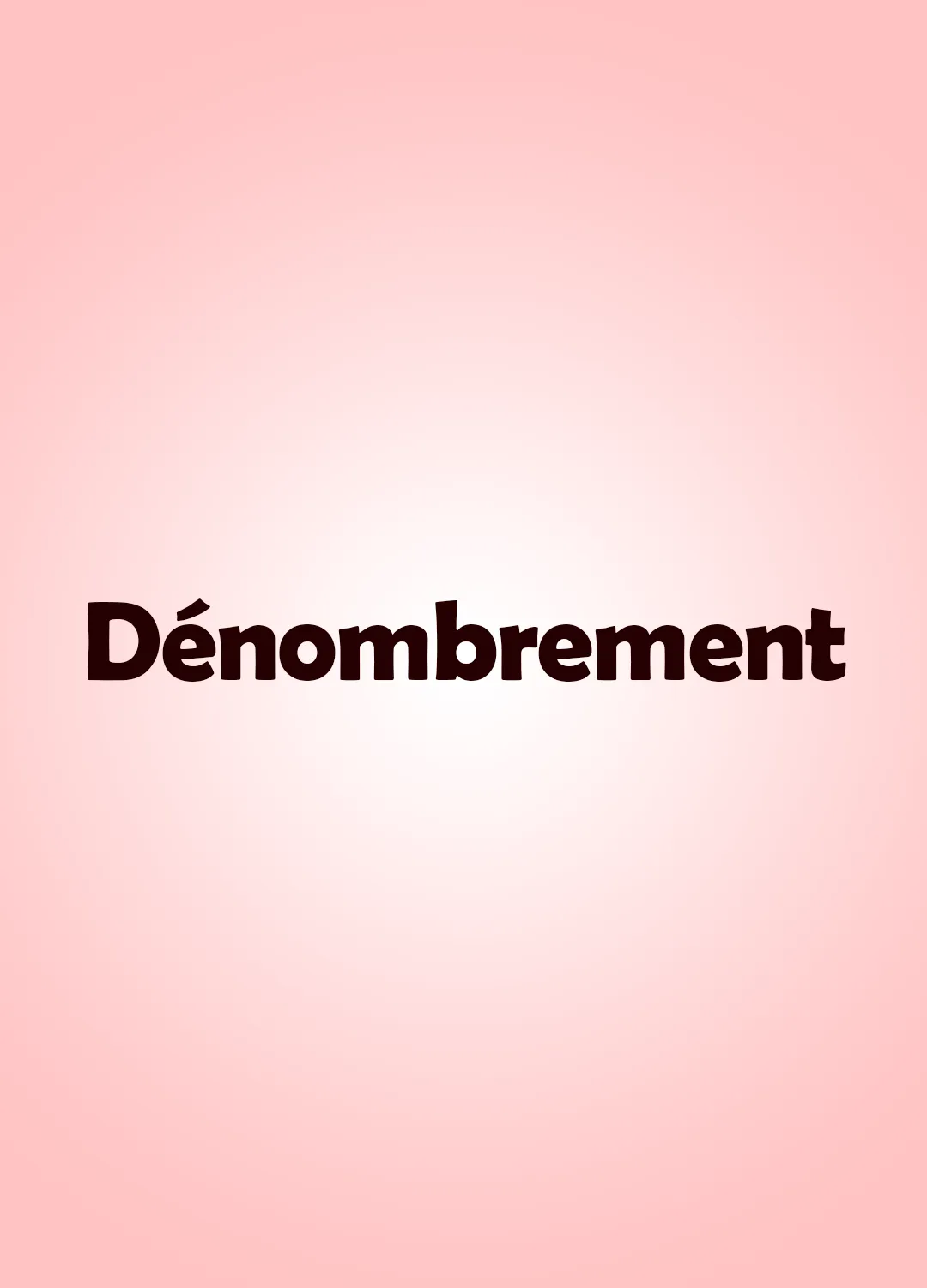 Dénombrement