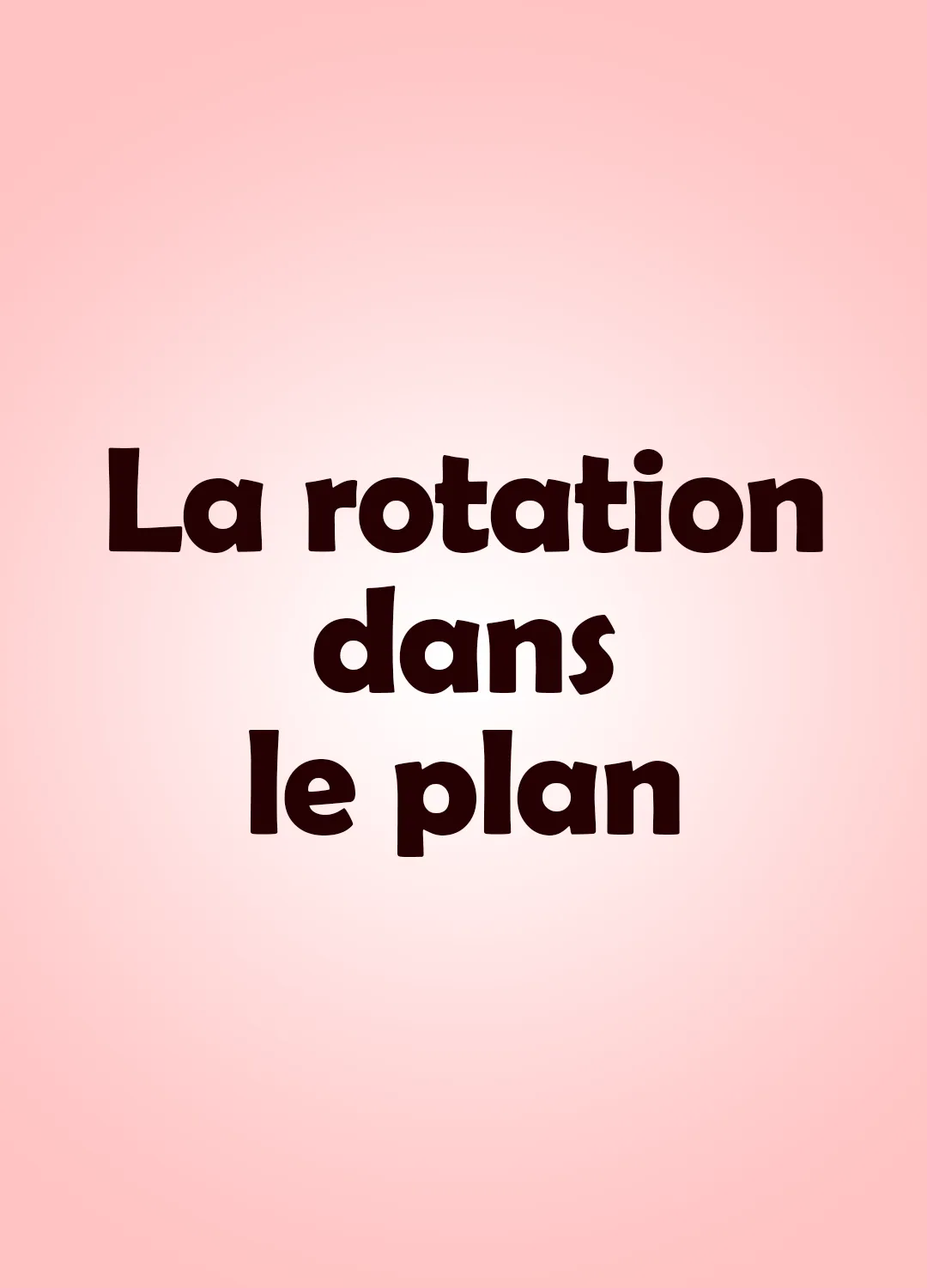 La rotation dans le plan