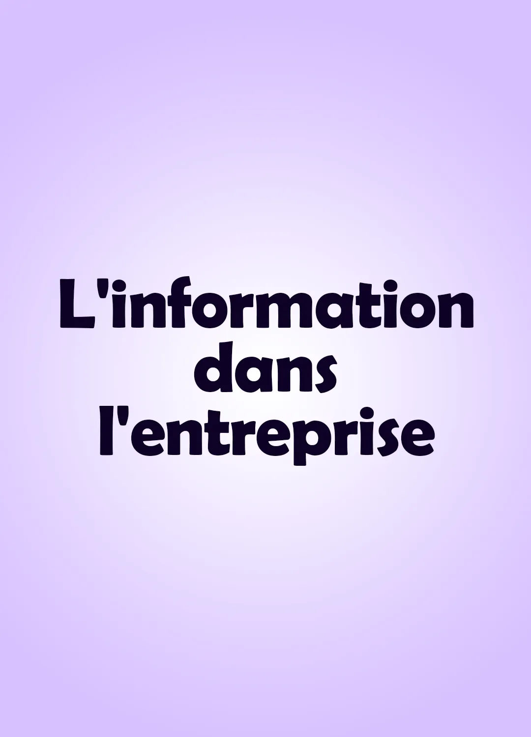 L'information dans l'entreprise