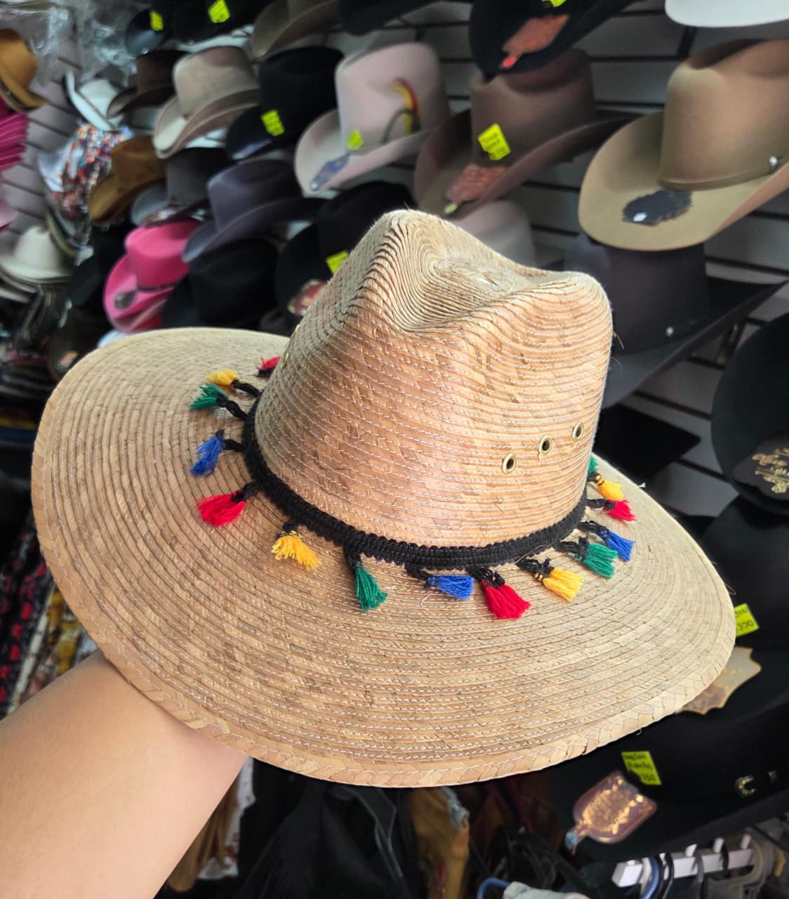 SOMBRERO PALMA INDIANA C/TOQUILLA COLORES - 2