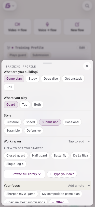 Training Profile
