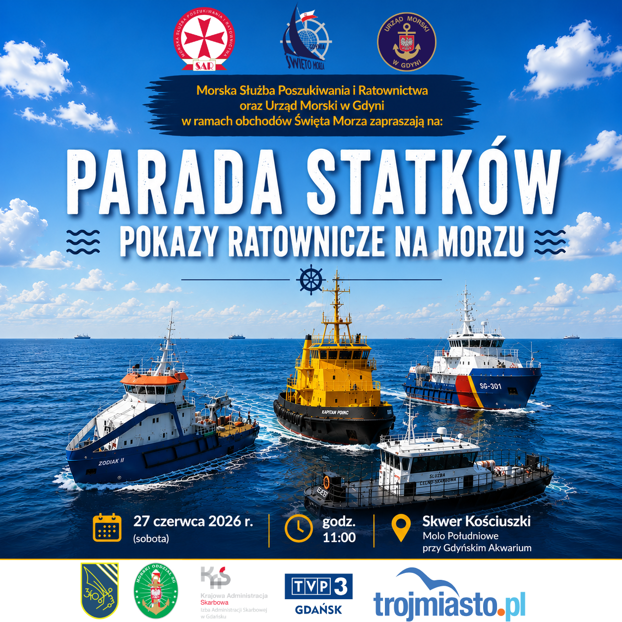 Parada statków i pokazy ratownicze na morzu
