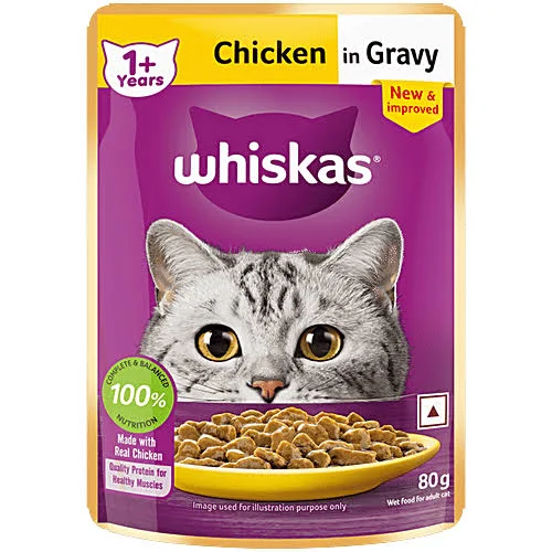 WHISKAS KITTEN CHICKEN GRAVY 80G