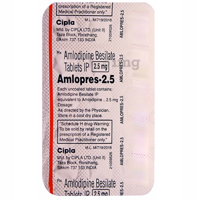 AMLOPRES 2.5 MG TAB 15S