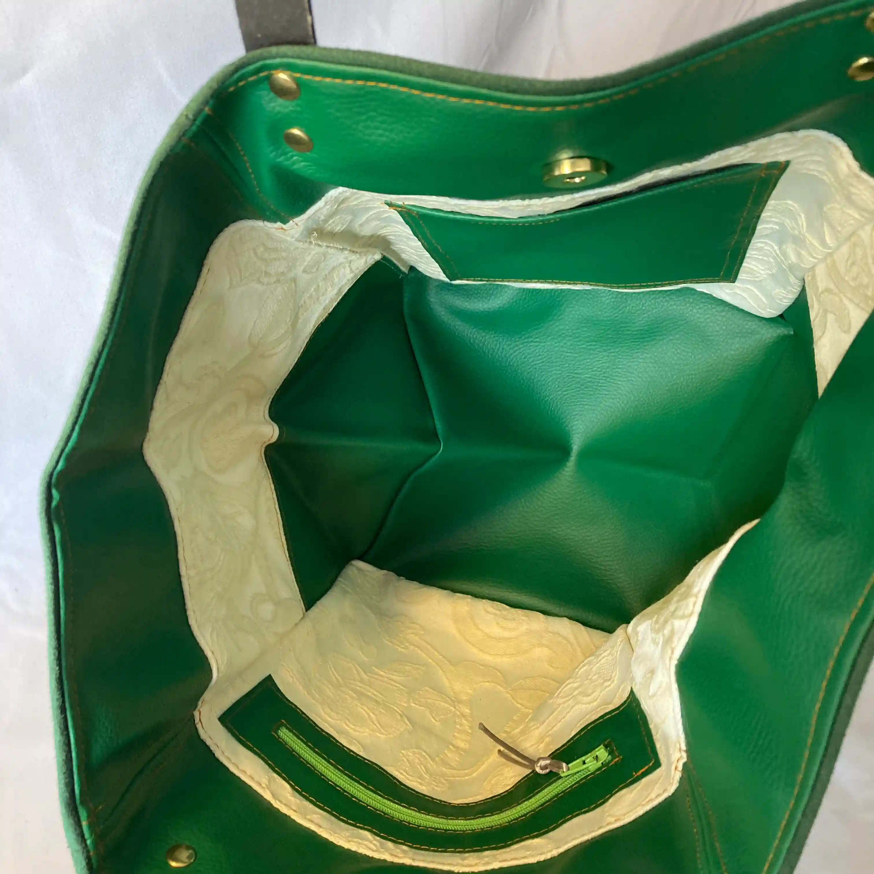 Cabas Vert et Or 4