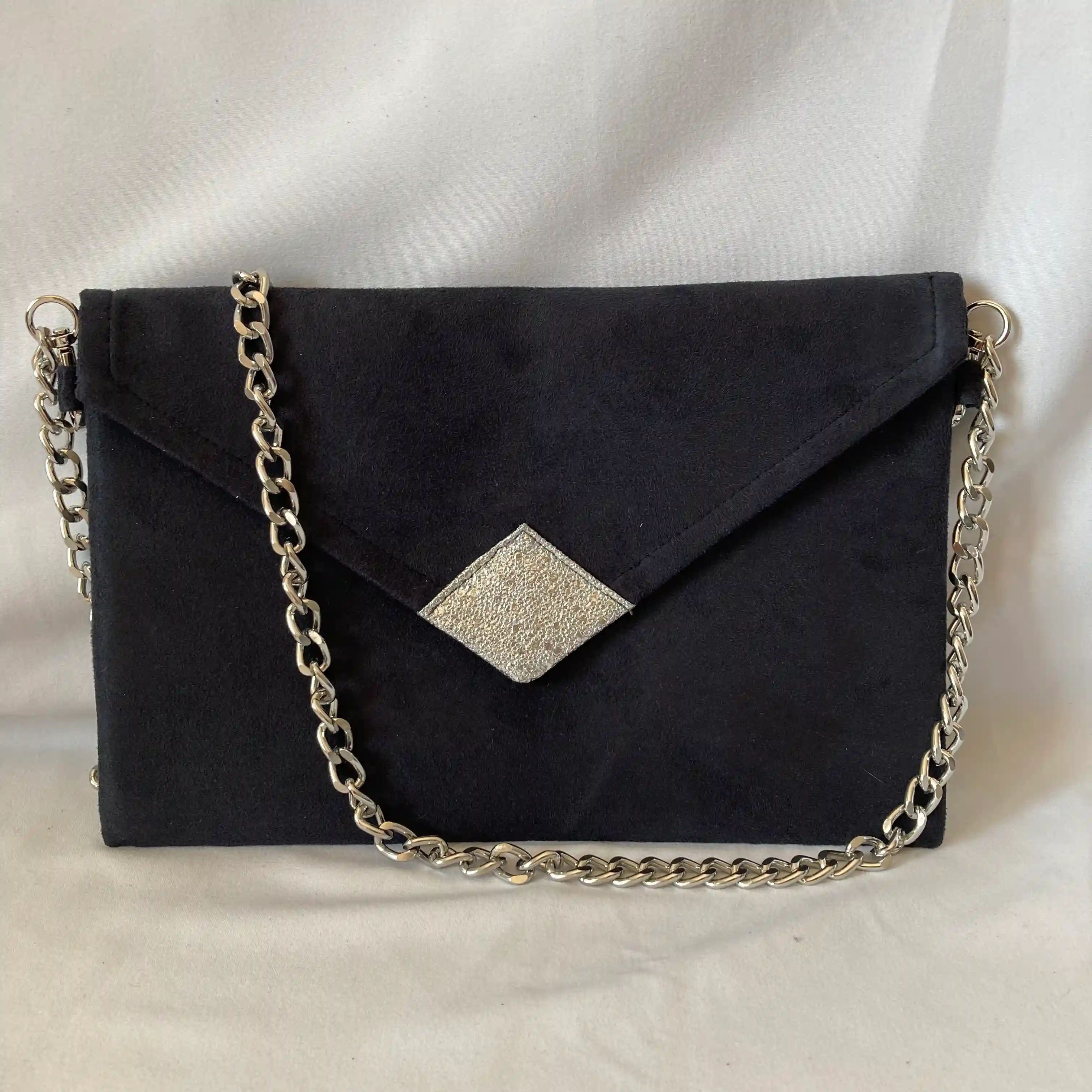 Pochette de soirée Noire et Argent