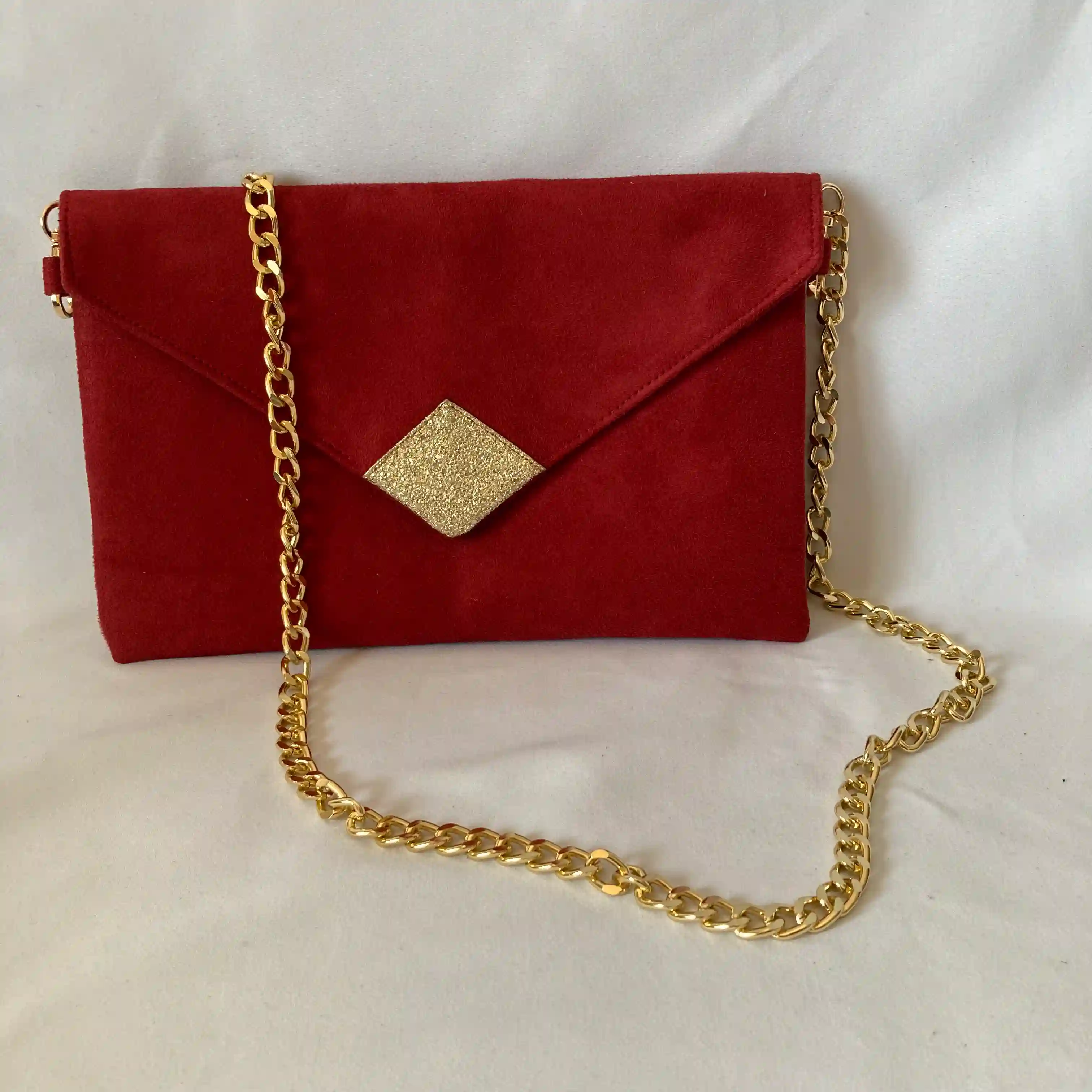 Pochette de soirée Rouge et Or