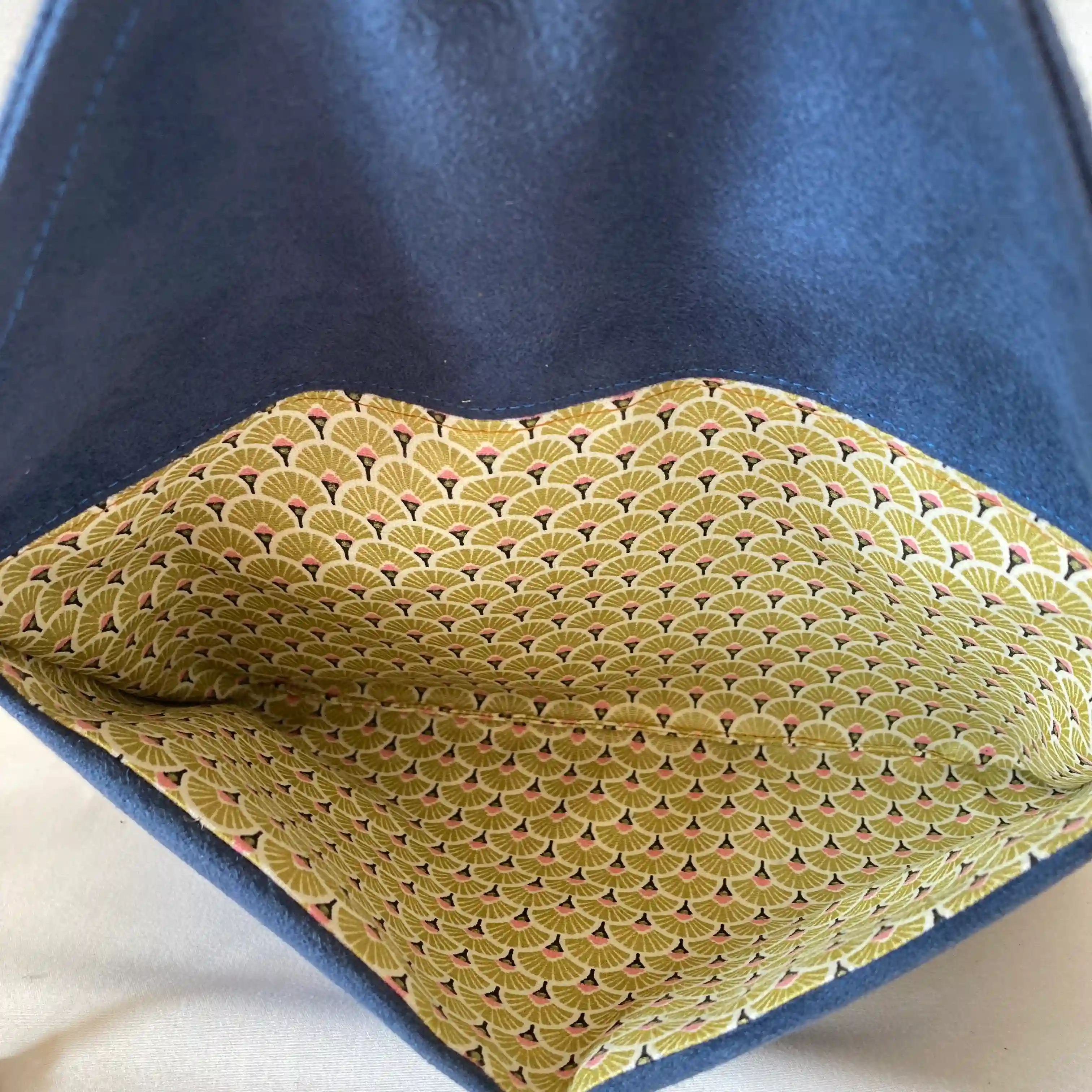 Pochette de soirée Bleu et Or 2