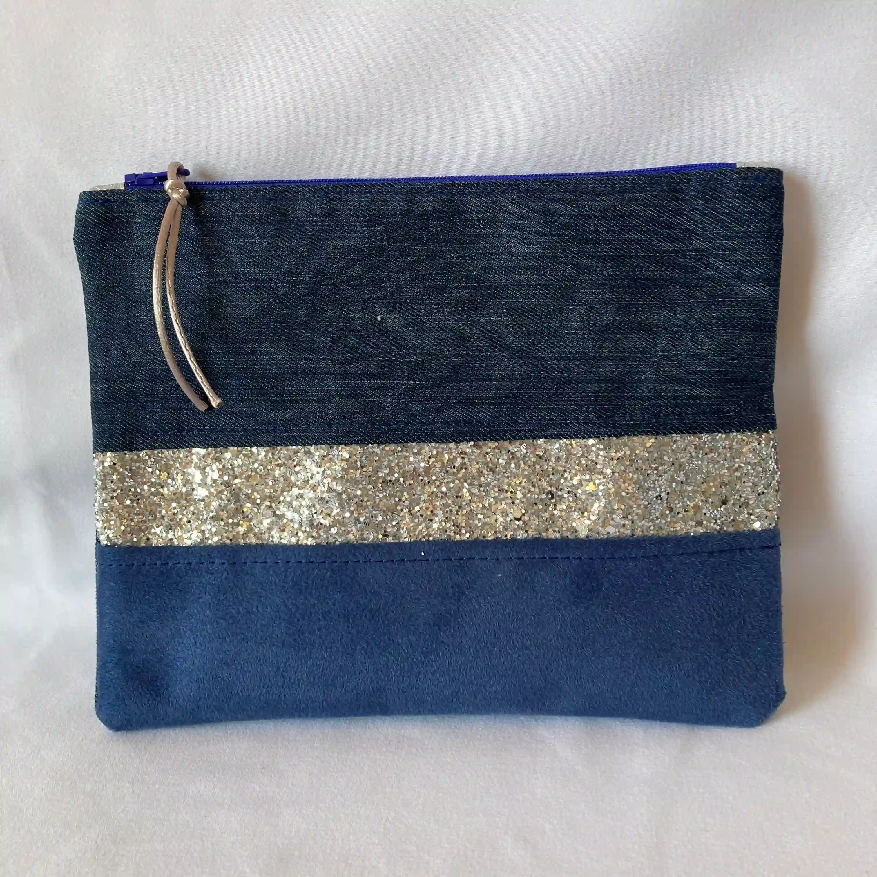 Trousse Paillettes In Blue 1