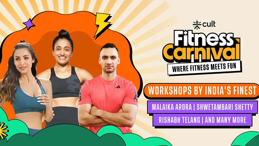 Cult Fitness Carnival campaign creative naming the workshop trainers