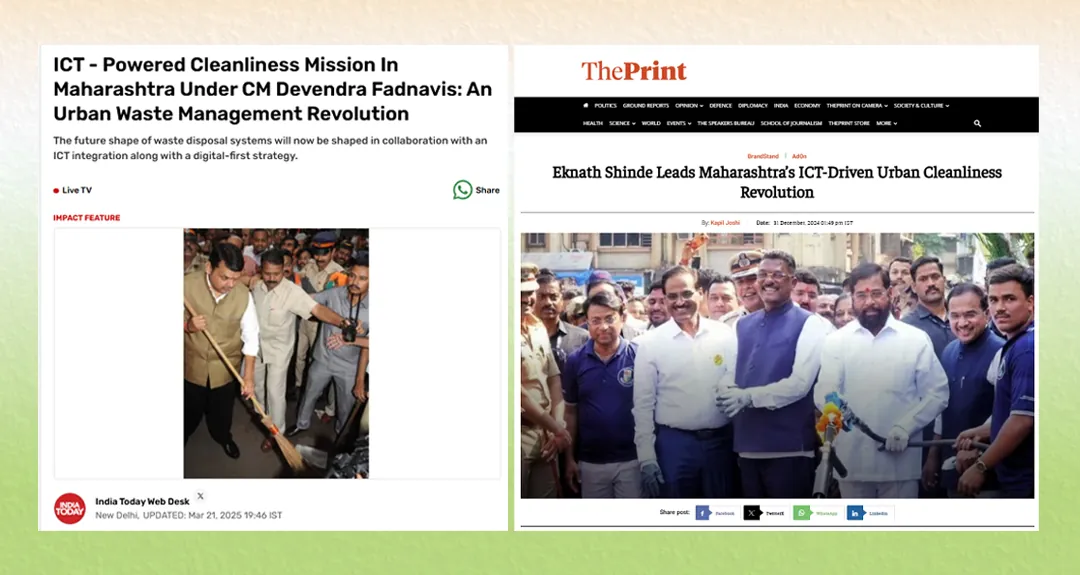 The India Today and ThePrint branded features carrying the cleanliness mission story