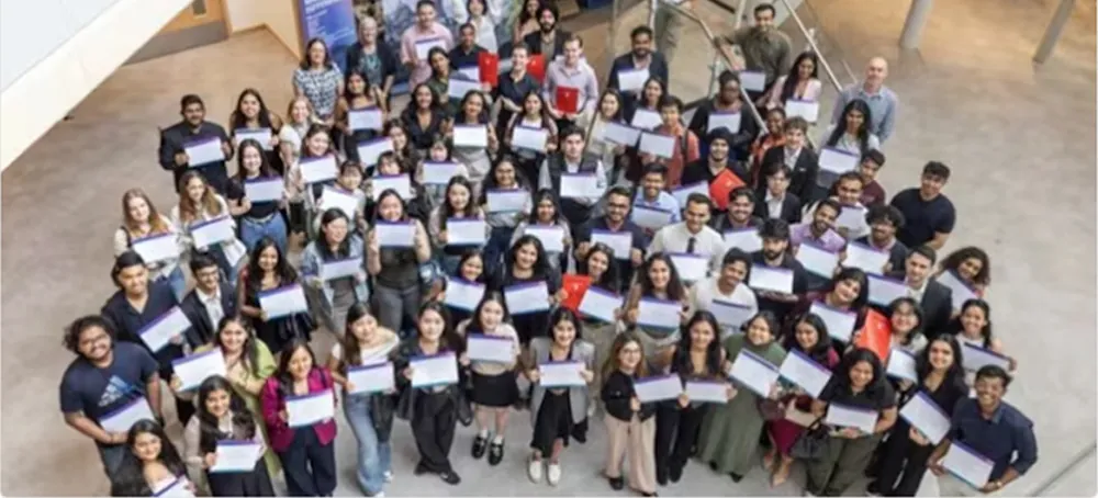 Group photograph of Indian offer holders and scholarship students for the University of Bath