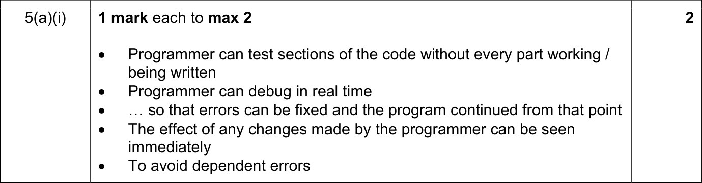 9618_s23_qp_13_sc_5.a.i Mark Scheme Image