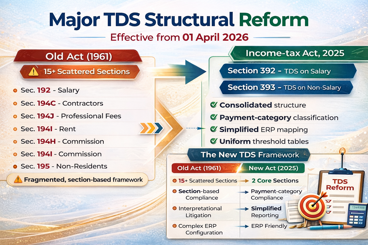 Major TDS Structural Reform from 01 April 2026 – Consolidation into Sections 392 & 393 Explained