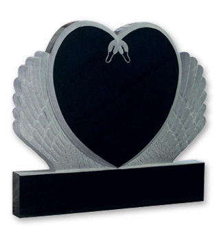 Elegantly carved and imaged swan memorial
