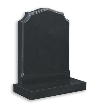 Dense Black granite with a moulded border
