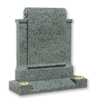 A magnificent upright scroll with a splayed base for additional inscriptions