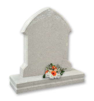 Gothic top highlighted by carved roses and cross offset with a deep moulded base