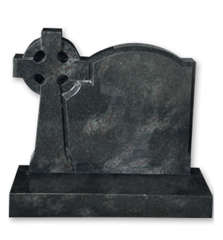 Inscription panel with a fully polished Celtic cross