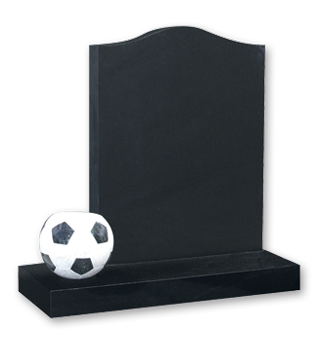 Football vase set against polished black classic OG top