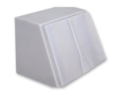Vase wedge with a curved book