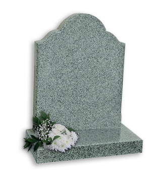 Elegant light grey granite memorial