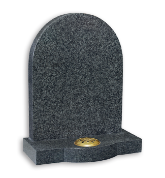 Round top memorial on a contrasting base