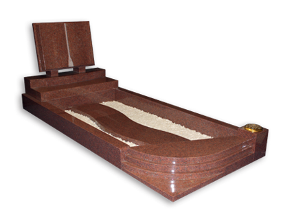 Carved book kerb set with steps and lettering path