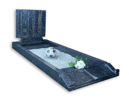 Scroll kerbs with Lettering book at the foot