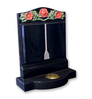 Upright book with hand caved roses coloured and highlights to emphasize shape