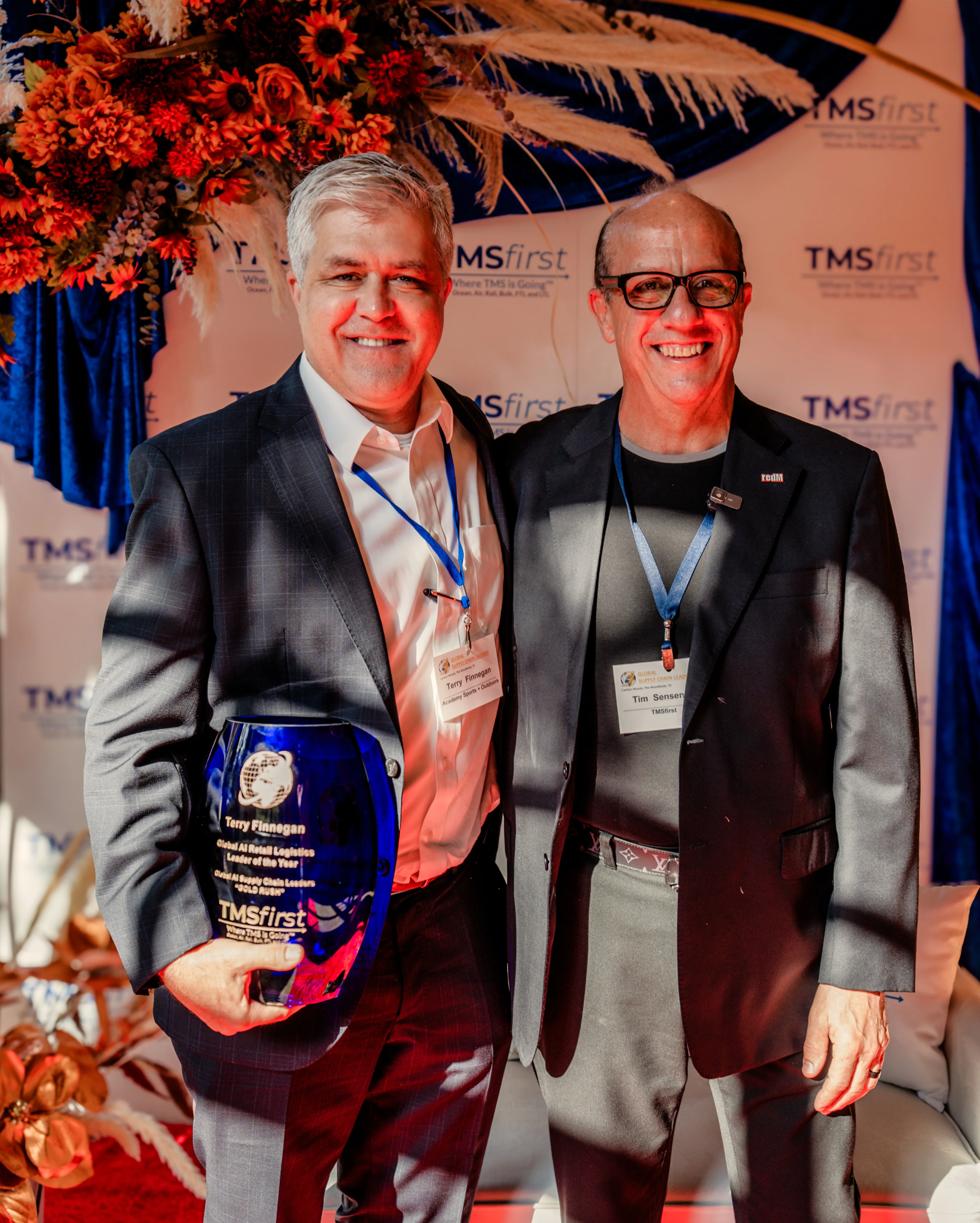Past summit award moment with Terry Finnegan