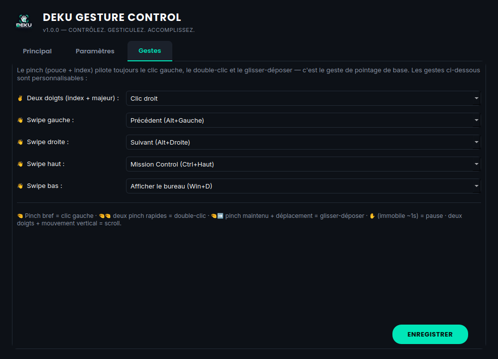 Gestion contrôle — capture