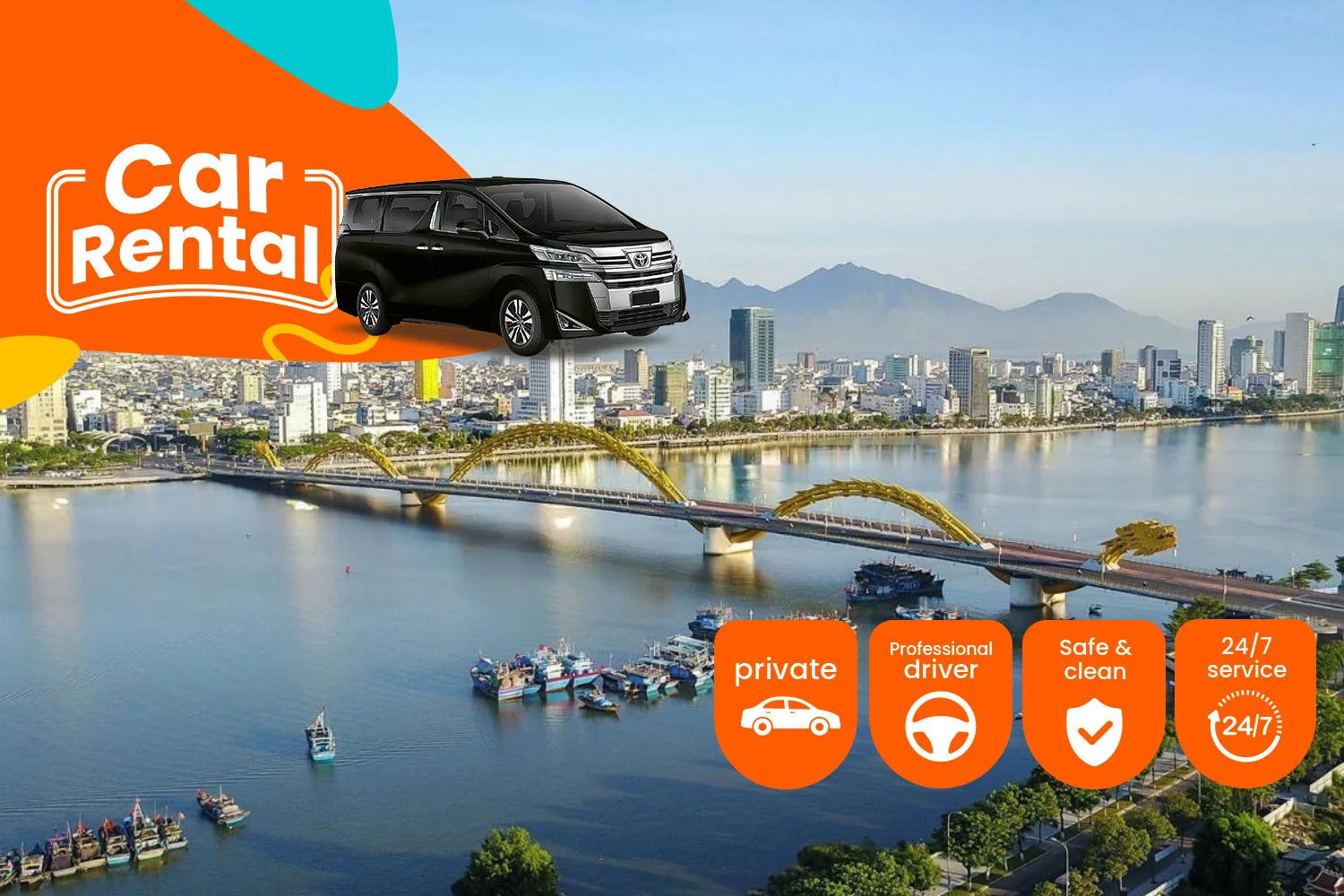 Аренда авто с водителем — Da Nang