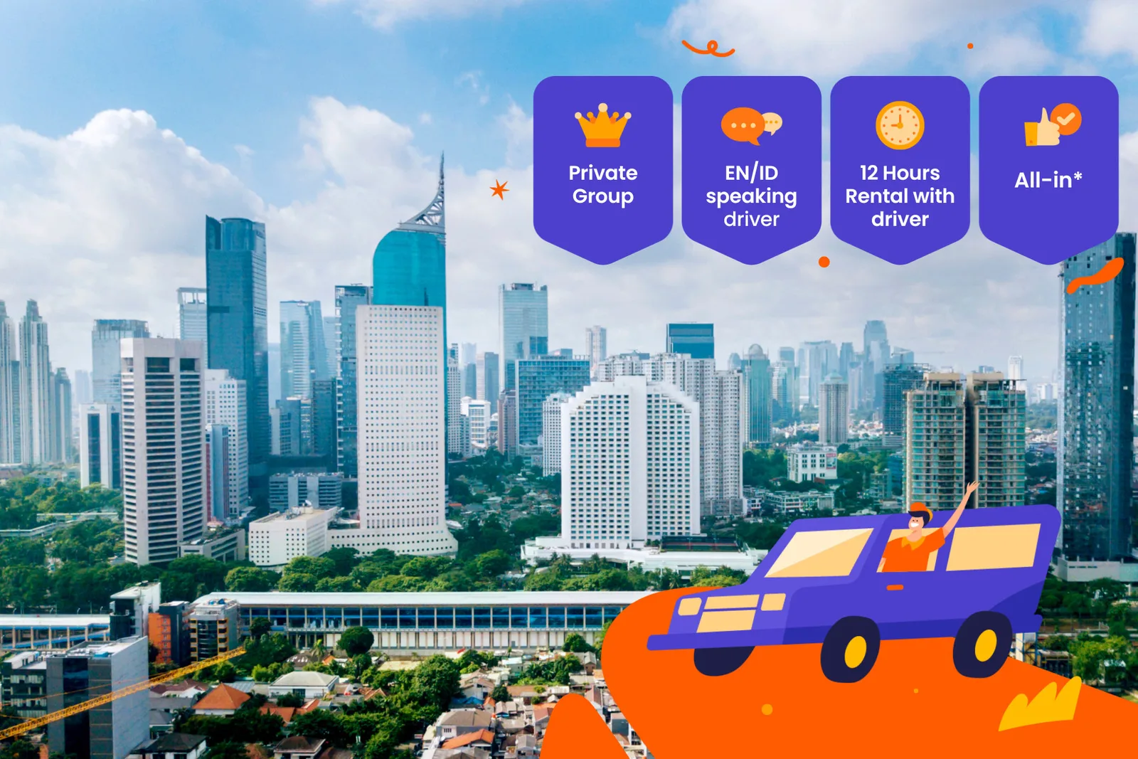 Аренда авто с водителем — Jakarta