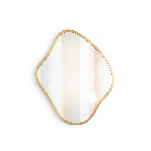 Eclipse gold framed round wall mirror