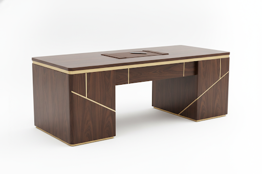 Sovereign premium dark walnut executive desk