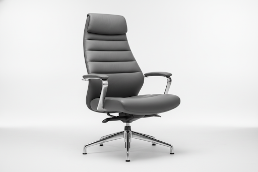 Zen high-back ergonomic task office chair in light gray